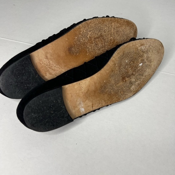 Stuart Weitzman Suede Ballet Flats with Raised Criss Cross Pattern - Picture 8 of 9